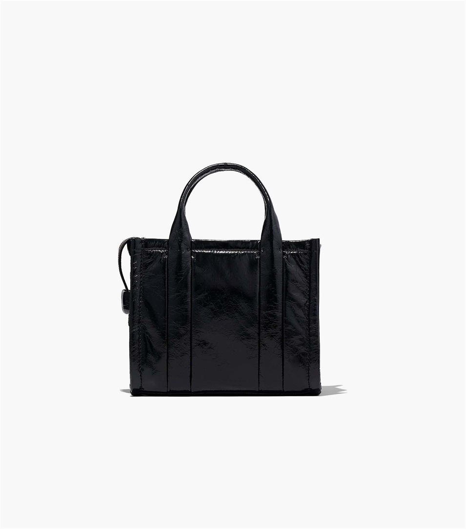 Bolso Tote Marc Jacobs The Shiny Crinkle Mini Mujer Negras | Peru-15936