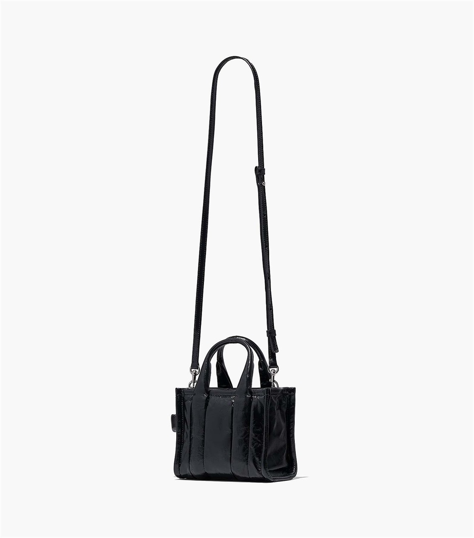 Bolso Tote Marc Jacobs The Shiny Crinkle Micro Mujer Negras | Peru-48913