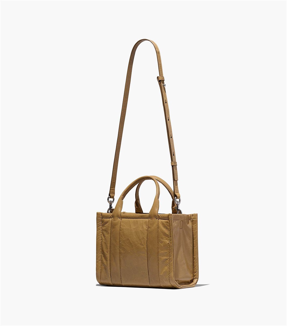 Bolso Tote Marc Jacobs The Shiny Crinkle Mini Mujer Marrones Claro | Peru-81204