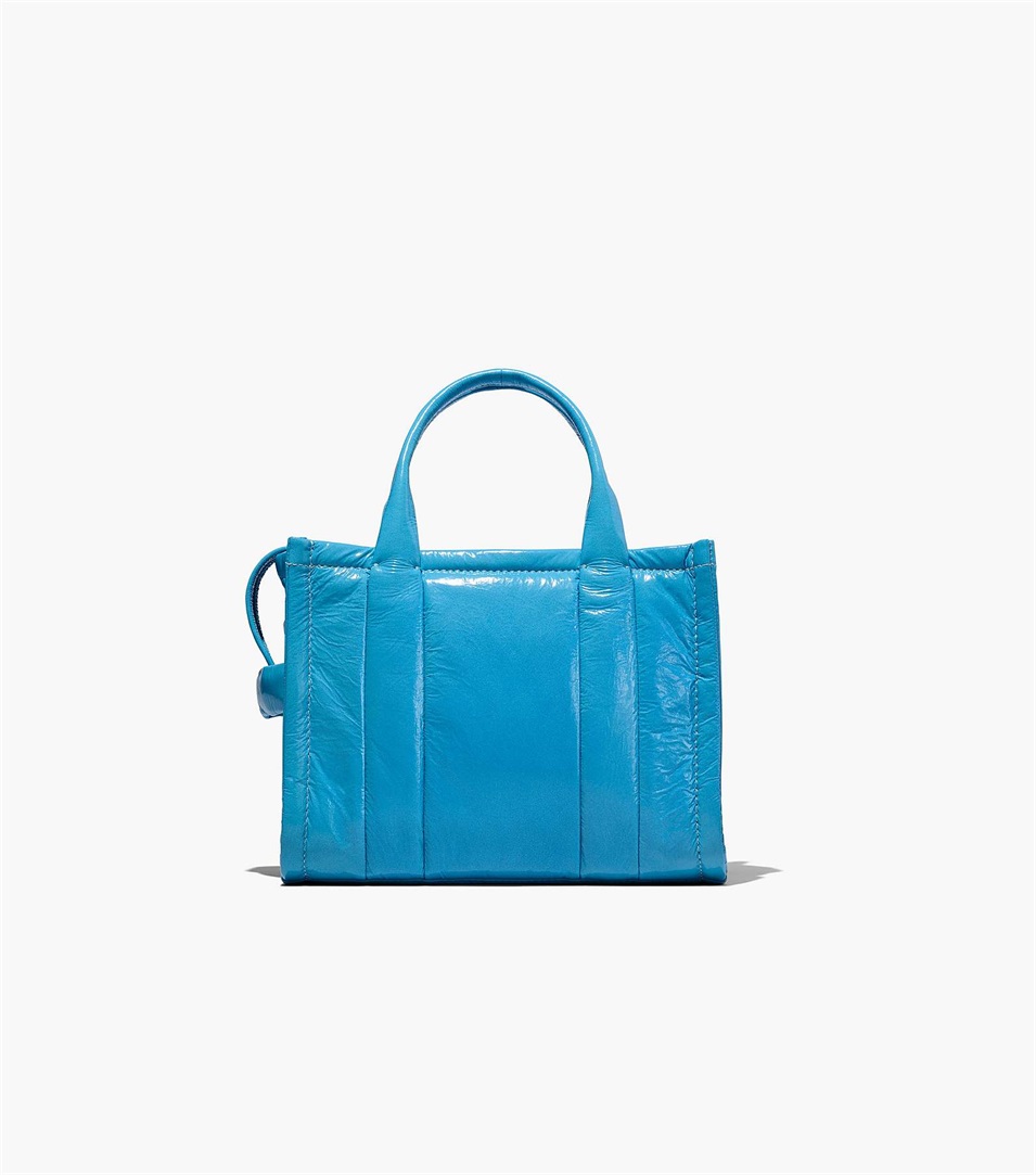 Bolso Tote Marc Jacobs The Shiny Crinkle Mini Mujer Azules | Peru-92143