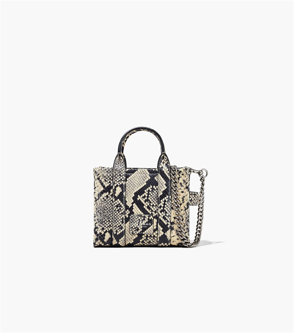 Bolso Tote Marc Jacobs The Snake-Embossed Micro Mujer Gris Multicolor | Peru-26590