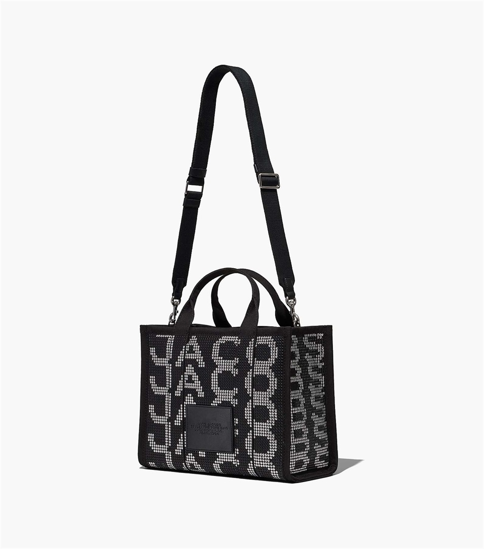 Bolso Tote Marc Jacobs The Studded Monogram Medium Mujer Negras Multicolor | Peru-49108