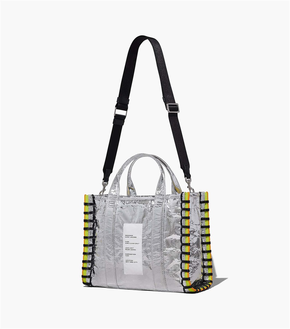 Bolso Tote Marc Jacobs The Tarp Medium Mujer Plateadas | Peru-85312