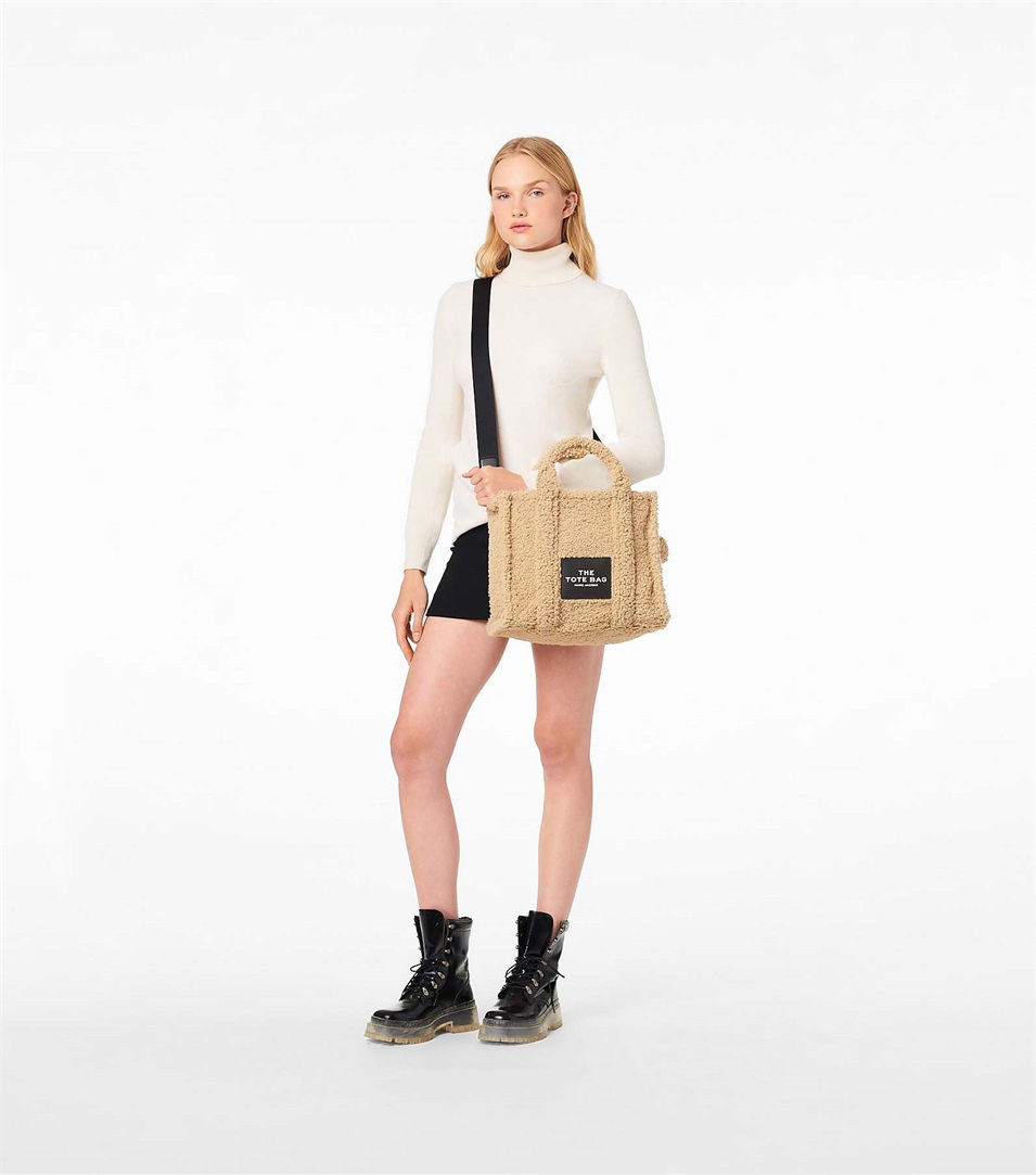 Bolso Tote Marc Jacobs The Teddy Medium Mujer Beige | Peru-81320