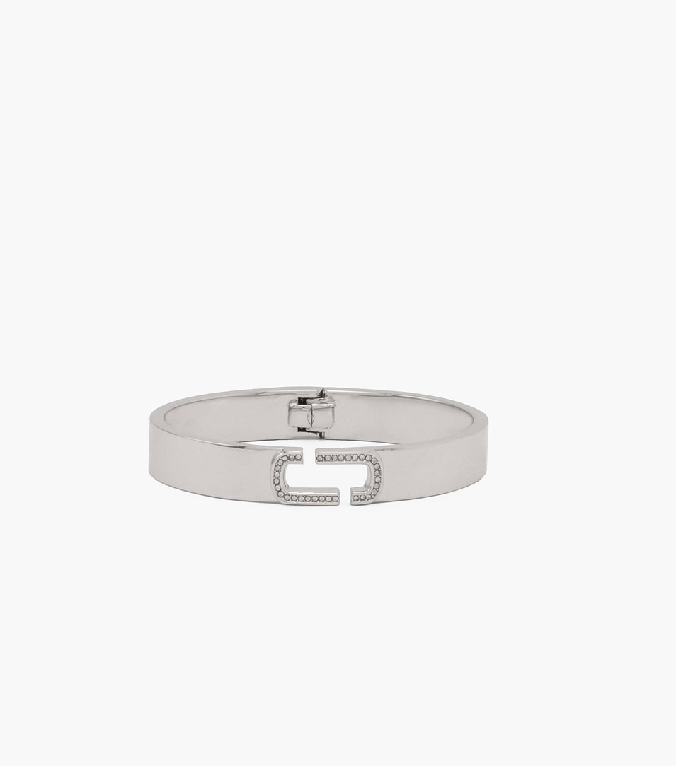 Brazaletes Marc Jacobs The J Marc Crystal Mujer Plateadas | Peru-04213