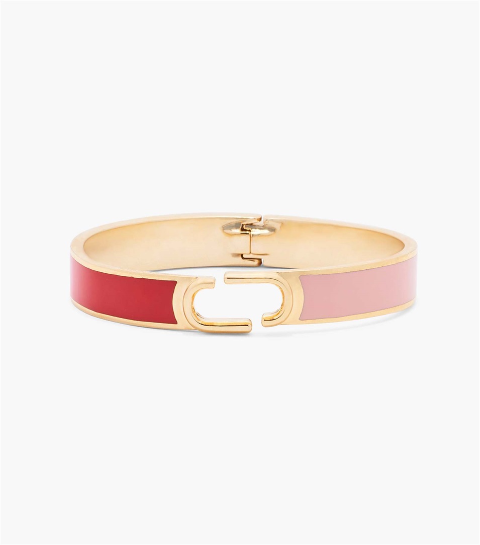 Brazaletes Marc Jacobs The J Marc Hinge Mujer Rojas Multicolor Doradas | Peru-74615