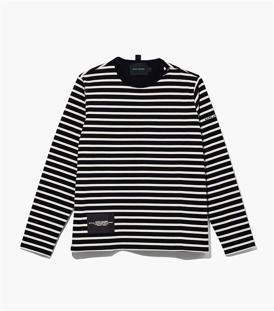 Camiseta Marc Jacobs The Striped Mujer Negras Multicolor | Peru-91346