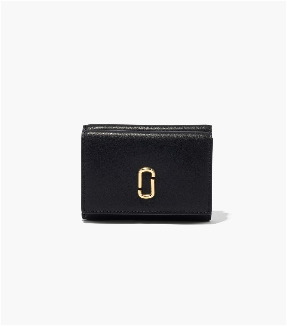 Carteras Marc Jacobs The J Marc Trifold Mujer Negras | Peru-62095