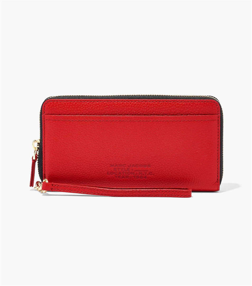 Carteras Marc Jacobs The Leather Continental Mujer Rojas | Peru-39465