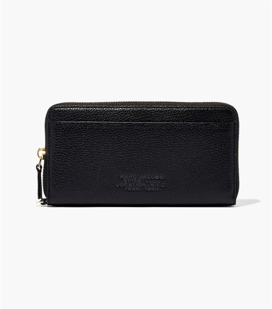 Carteras Marc Jacobs The Leather Continental Mujer Negras | Peru-58076