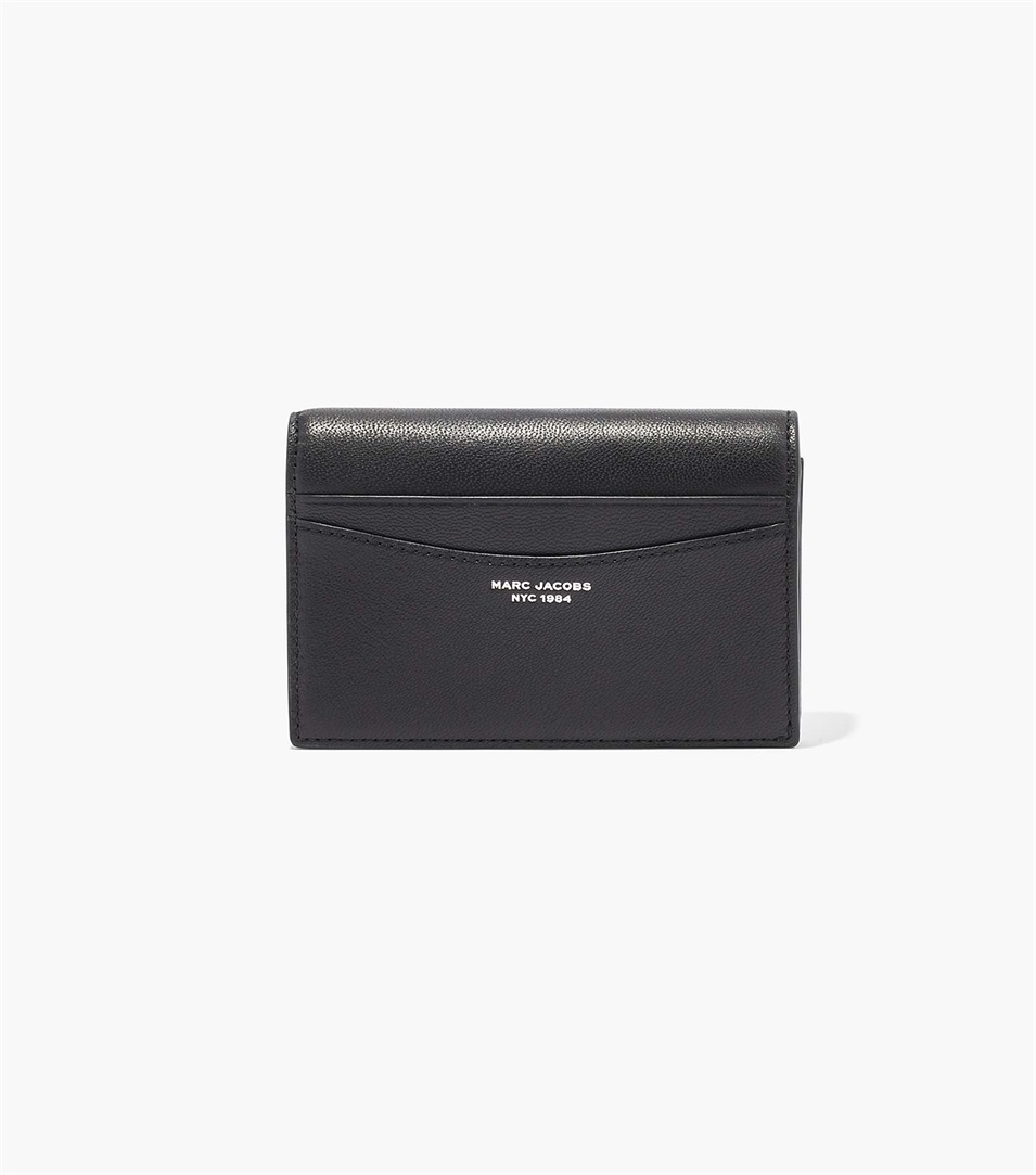 Carteras Marc Jacobs The Slim 84 Bifold Mujer Negras | Peru-32069