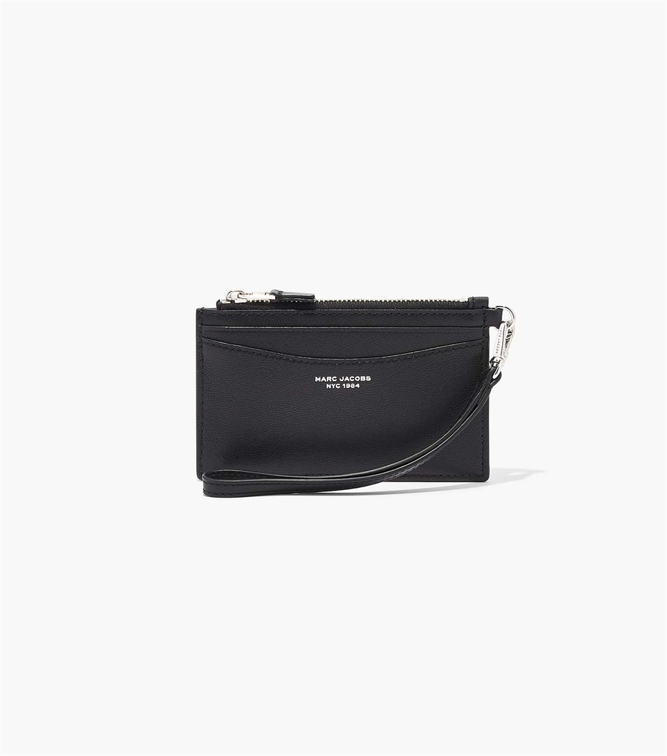 Carteras Marc Jacobs The Slim 84 Top Zip Wristlet Mujer Negras | Peru-01742