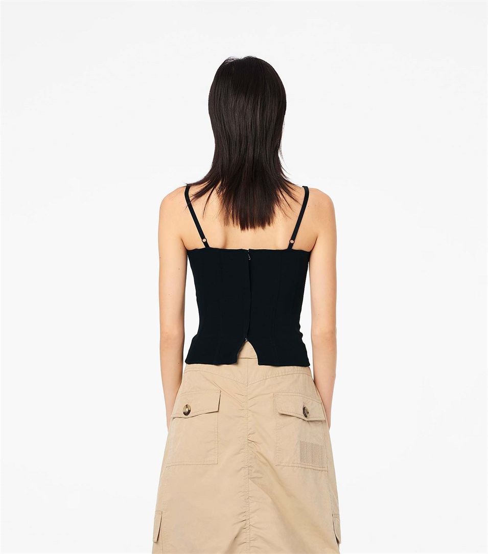 Chalecos Marc Jacobs The Structured Camisole Mujer Negras | Peru-62079