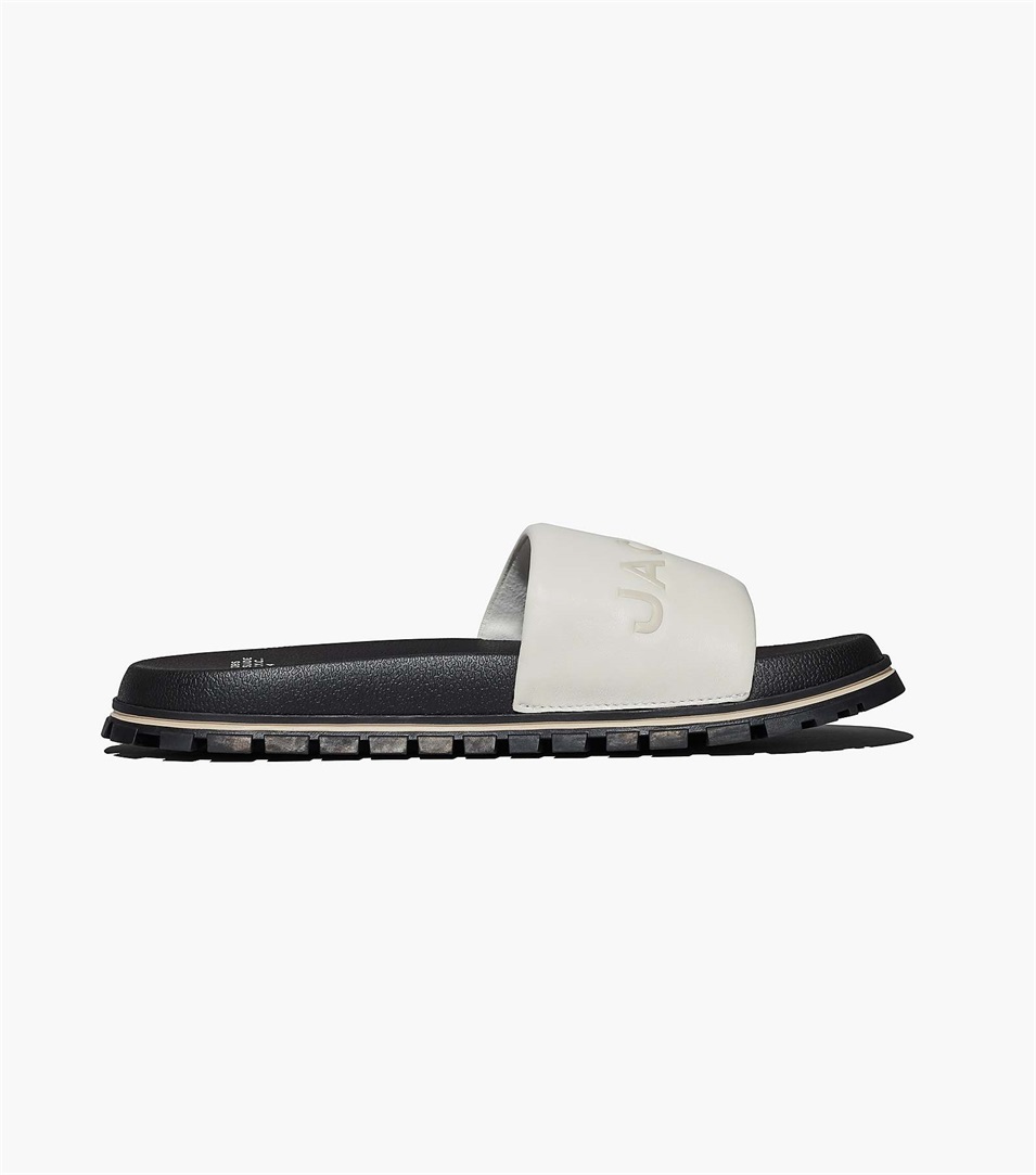 Chanclas Marc Jacobs The Leather Mujer Blancas | Peru-14236