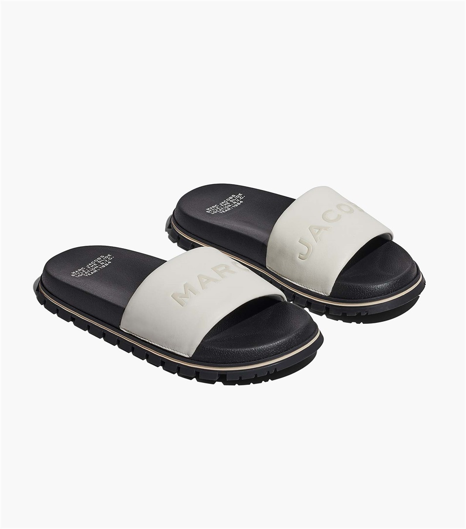 Chanclas Marc Jacobs The Leather Mujer Blancas | Peru-14236