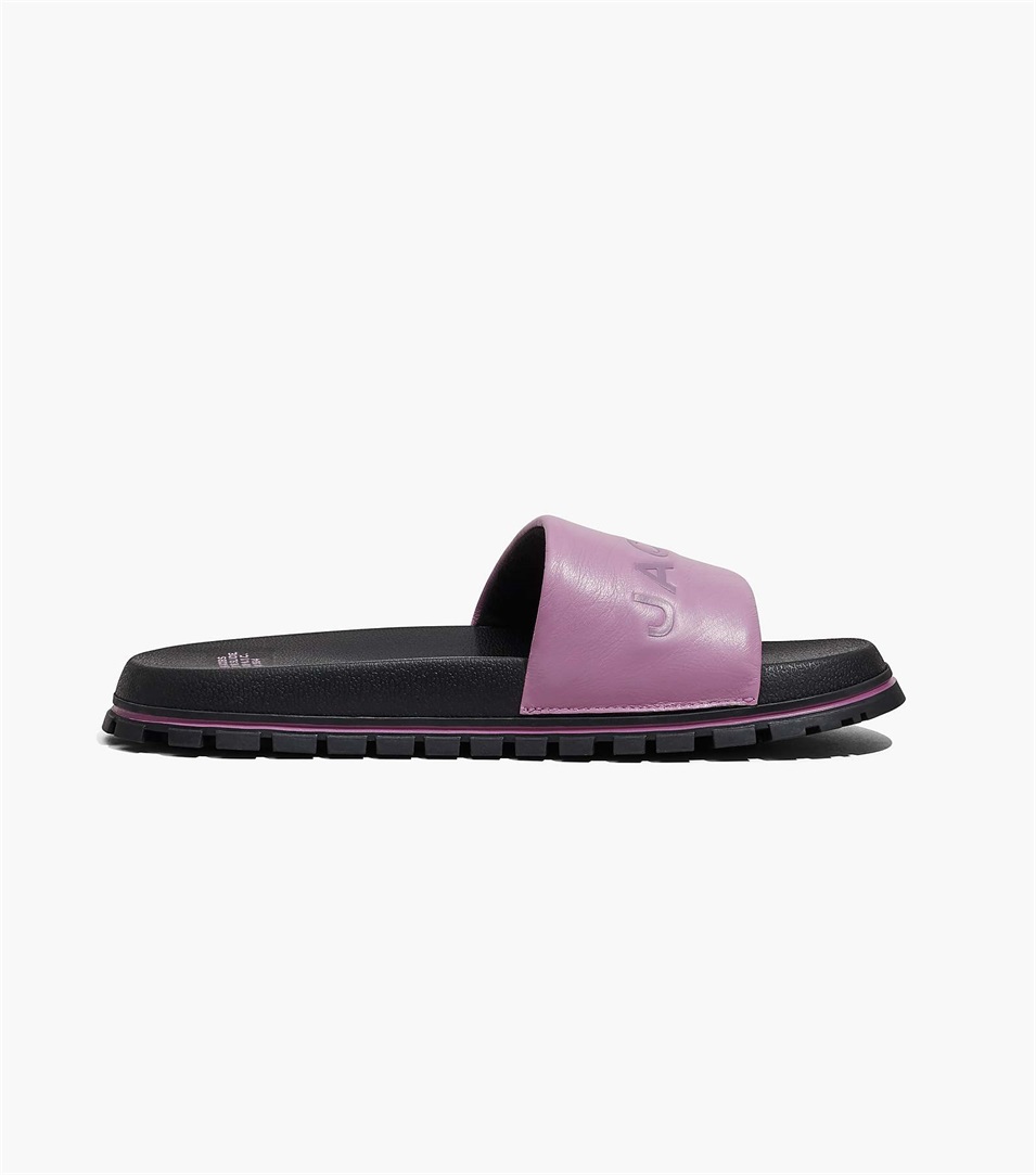 Chanclas Marc Jacobs The Leather Mujer Moradas | Peru-12930