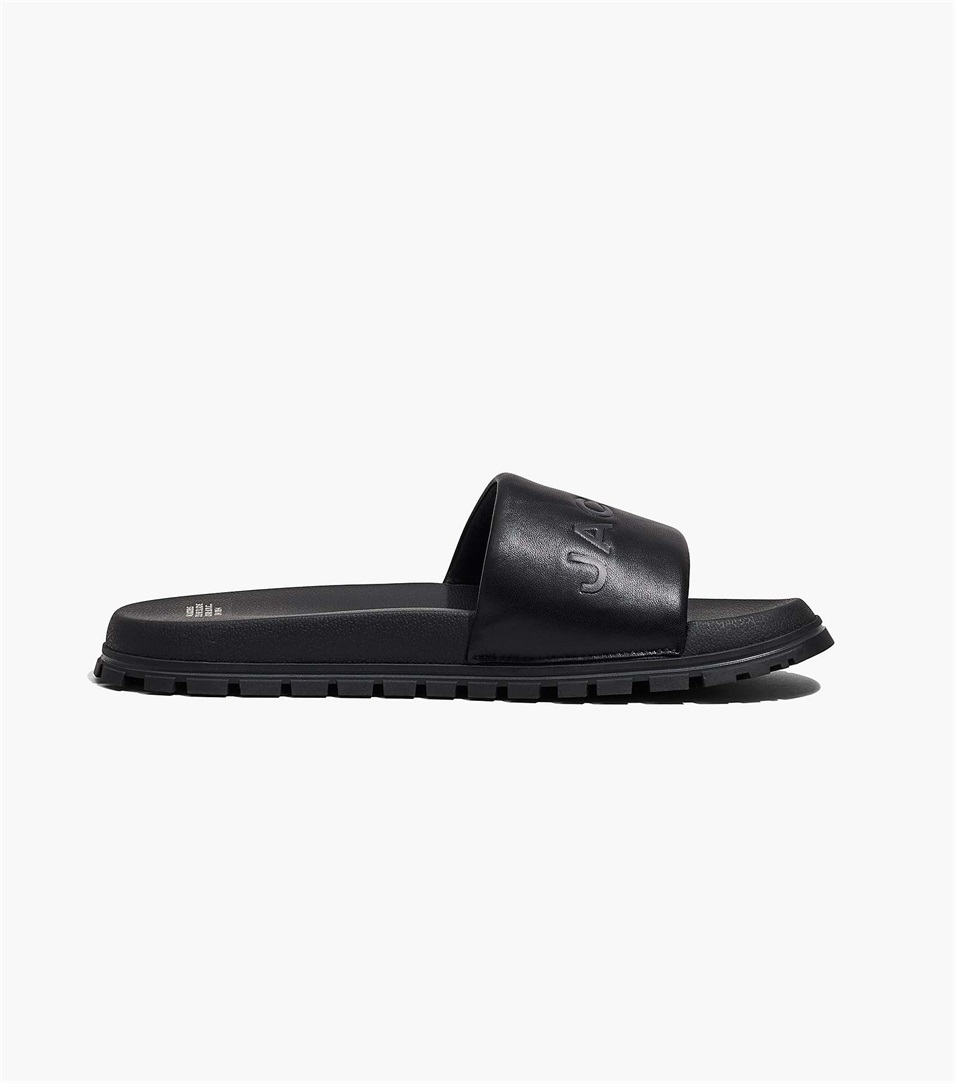 Chanclas Marc Jacobs The Leather Mujer Negras | Peru-48062