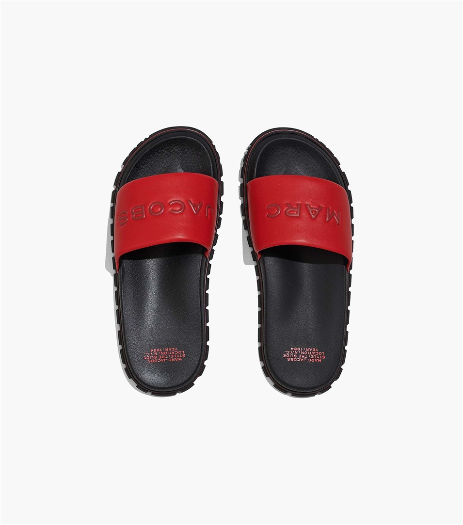 Chanclas Marc Jacobs The Leather Mujer Rojas | Peru-69457