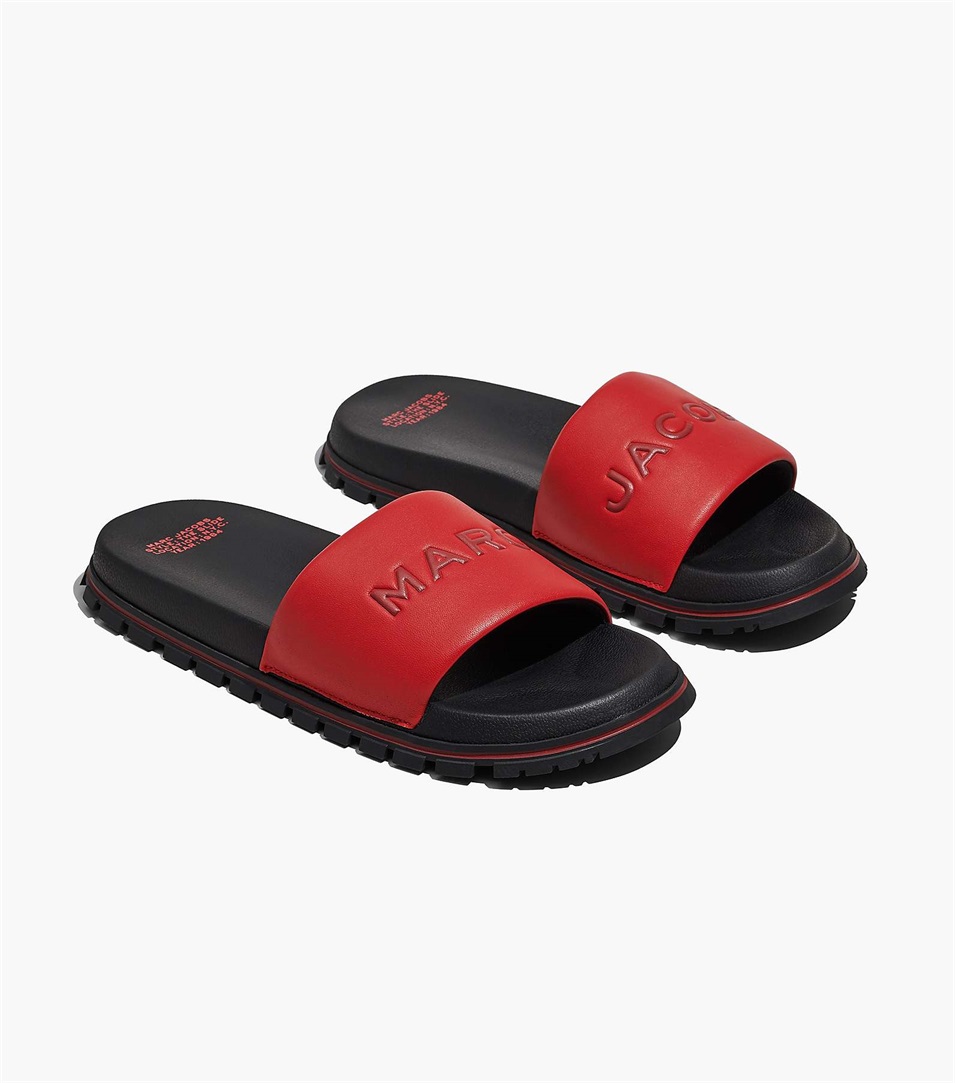 Chanclas Marc Jacobs The Leather Mujer Rojas | Peru-69457