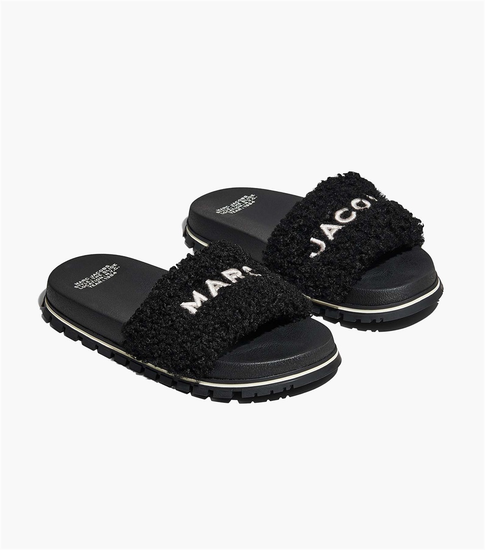 Chanclas Marc Jacobs The Teddy Mujer Negras | Peru-58412