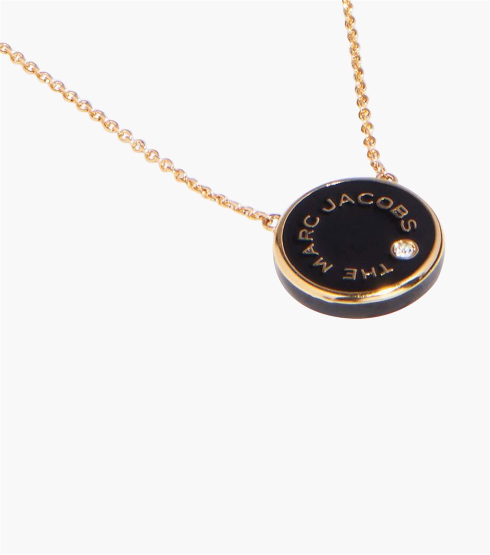 Colgantes Marc Jacobs The Medallion Mujer Negras Doradas | Peru-83240