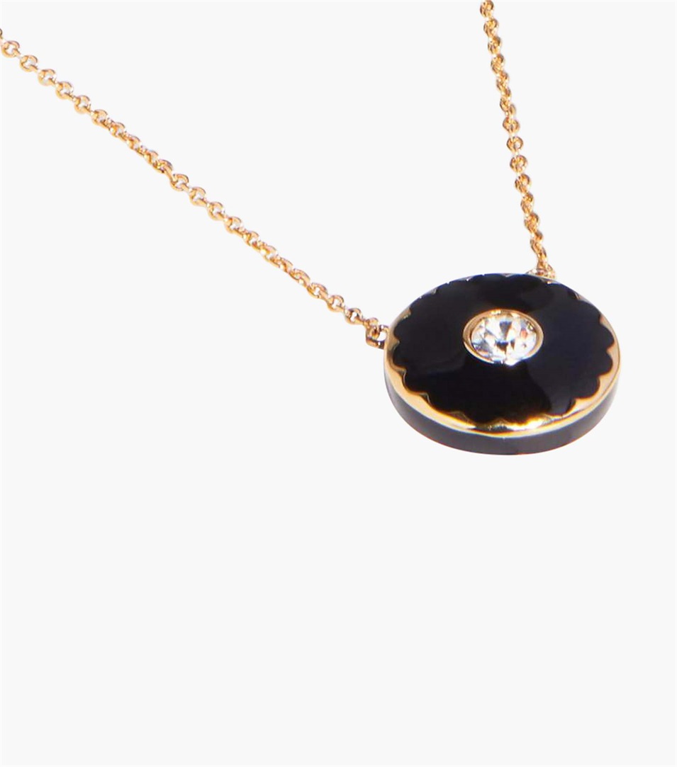 Colgantes Marc Jacobs The Medallion Mujer Negras Doradas | Peru-83240