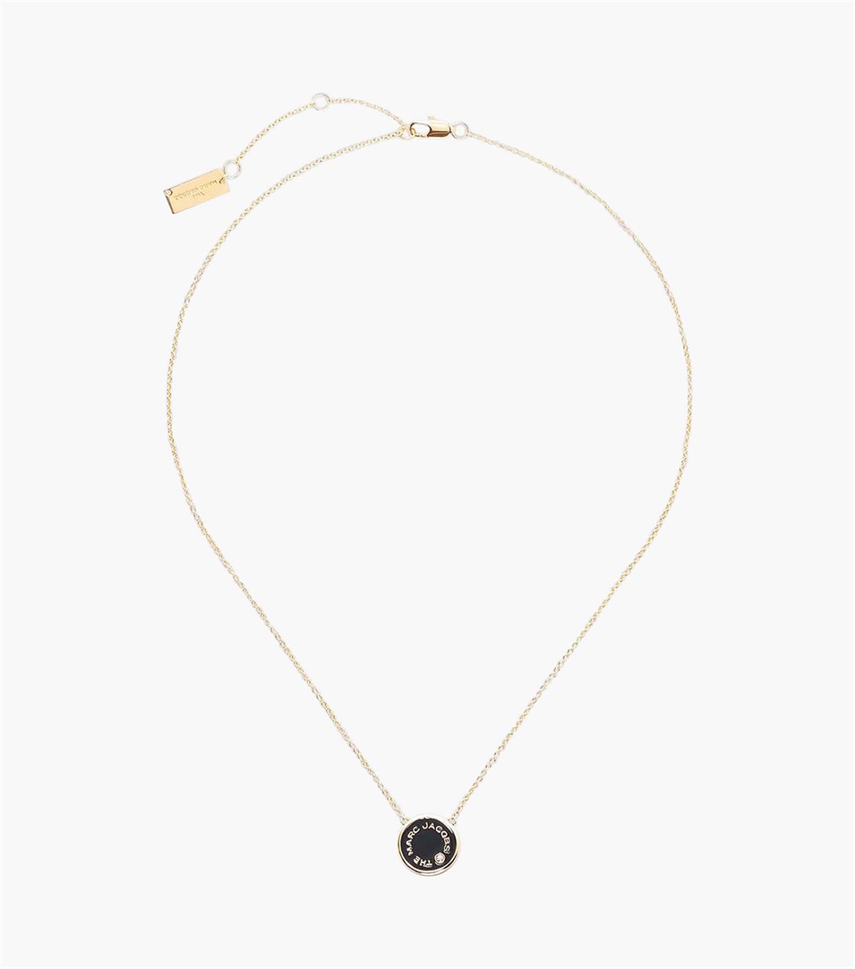 Colgantes Marc Jacobs The Medallion Mujer Negras Doradas | Peru-83240