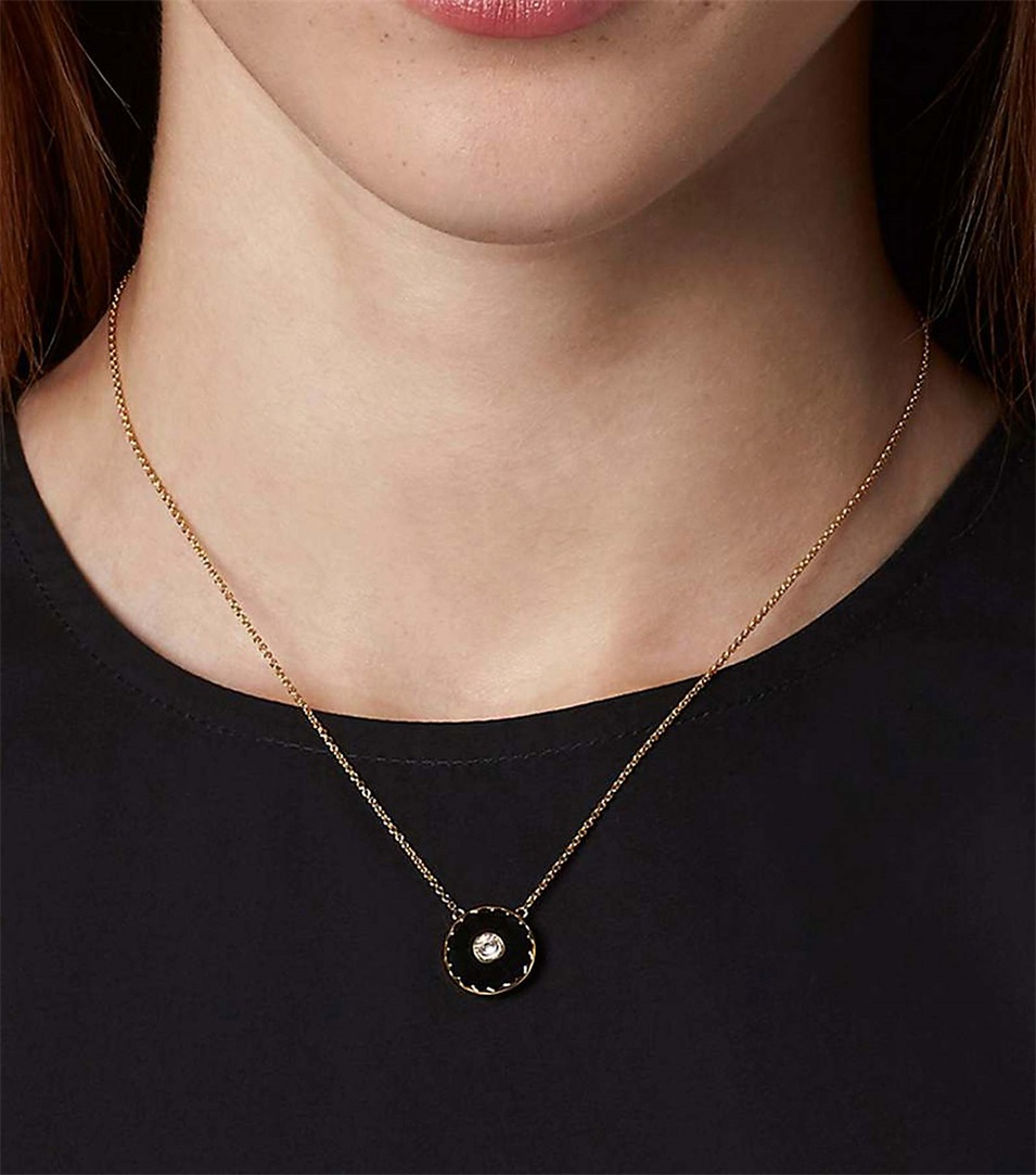 Colgantes Marc Jacobs The Medallion Mujer Negras Doradas | Peru-83240