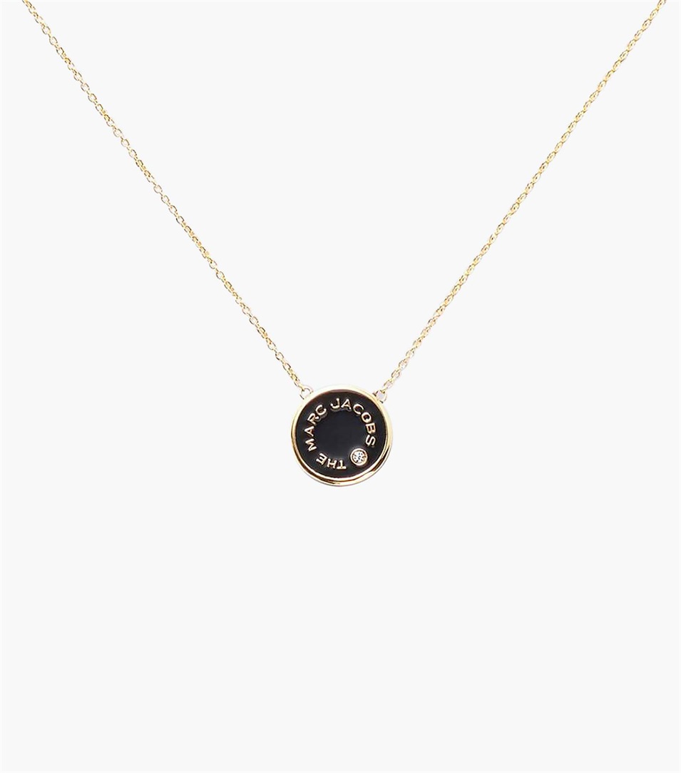 Colgantes Marc Jacobs The Medallion Mujer Negras Doradas | Peru-83240