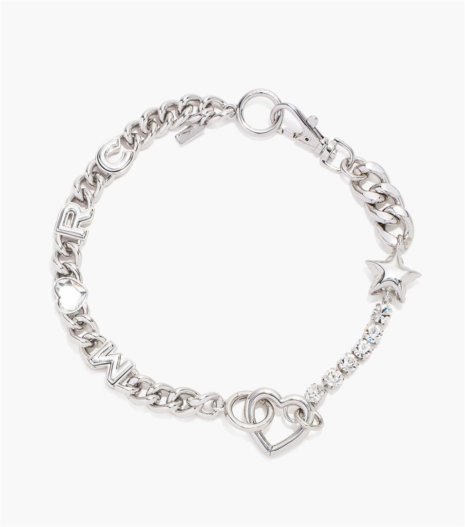 Collar Marc Jacobs The Charmed Heart Chain Mujer Plateadas | Peru-80749