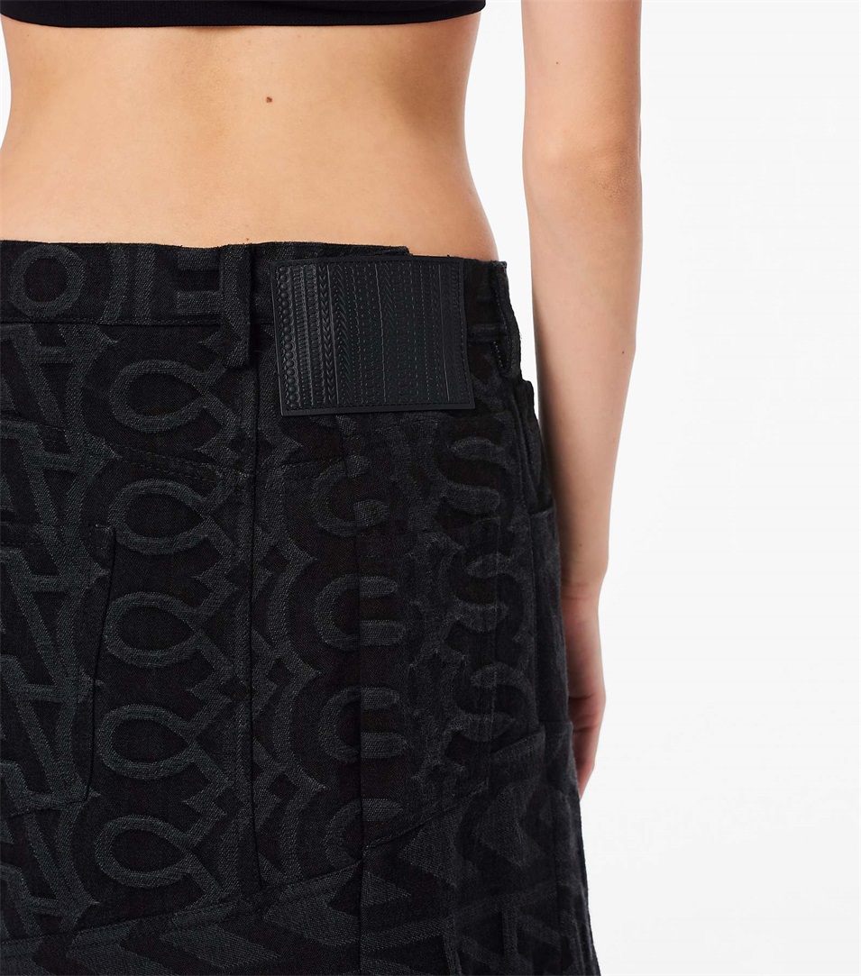 Falda Marc Jacobs The Monogram Denim Mujer Negras | Peru-57634