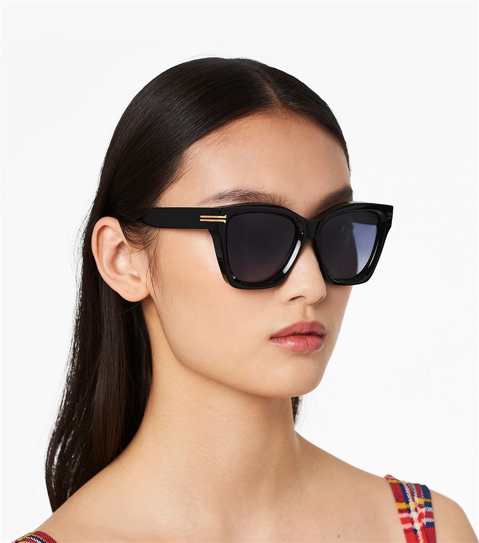 Gafas de Sol Marc Jacobs Icon Edge Oversized Square Mujer Negras | Peru-58162