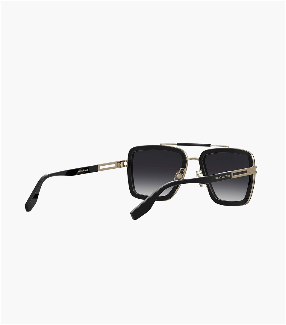 Gafas de Sol Marc Jacobs Icon Square Pilot Mujer Negras | Peru-53914