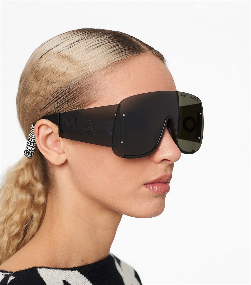 Gafas de Sol Marc Jacobs Runway Monogram Shield Mujer Negras | Peru-81376