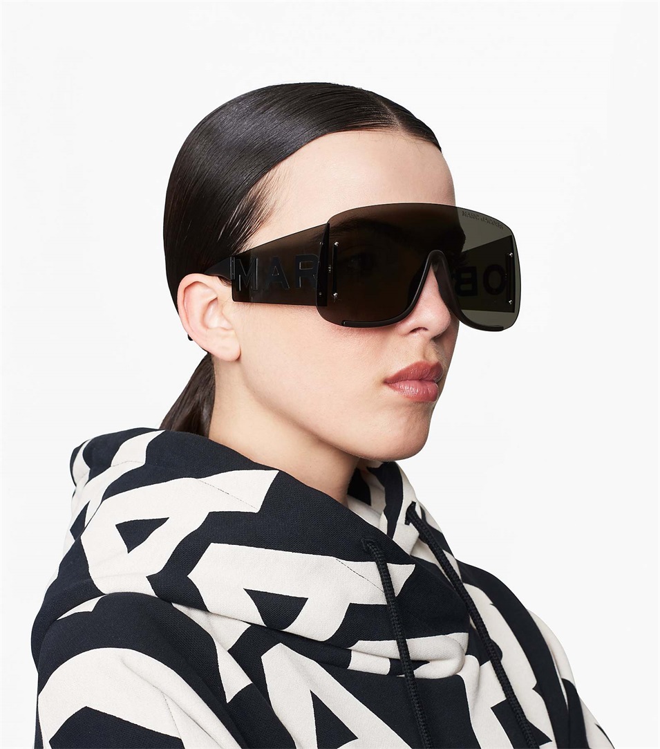 Gafas de Sol Marc Jacobs Runway Monogram Shield Mujer Negras | Peru-81376