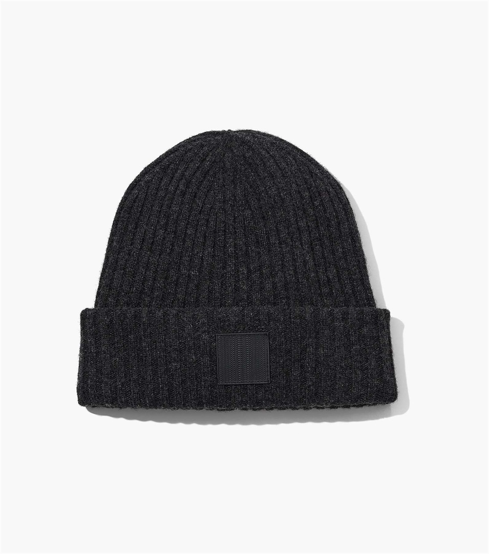 Gorros Marc Jacobs The Ribbed Mujer Gris Oscuro | Peru-07415