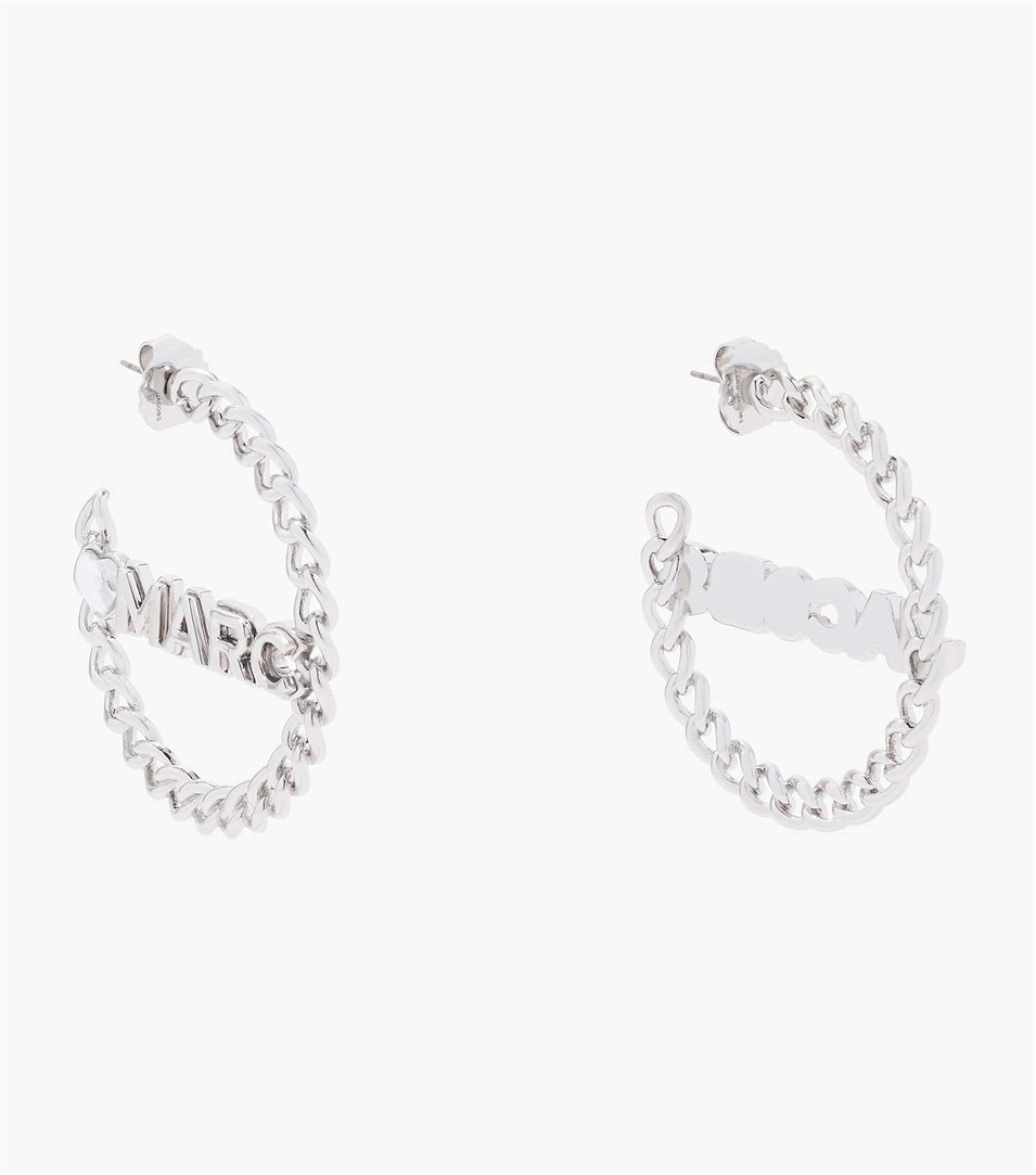 Hoops Marc Jacobs The Charmed Chain Mujer Plateadas | Peru-93287