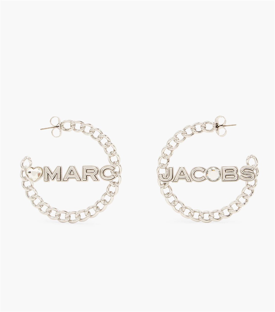 Hoops Marc Jacobs The Charmed Chain Mujer Plateadas | Peru-93287