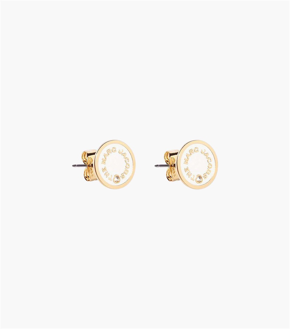 Joyería Marc Jacobs The Medallion Studs Mujer Creme | Peru-70864