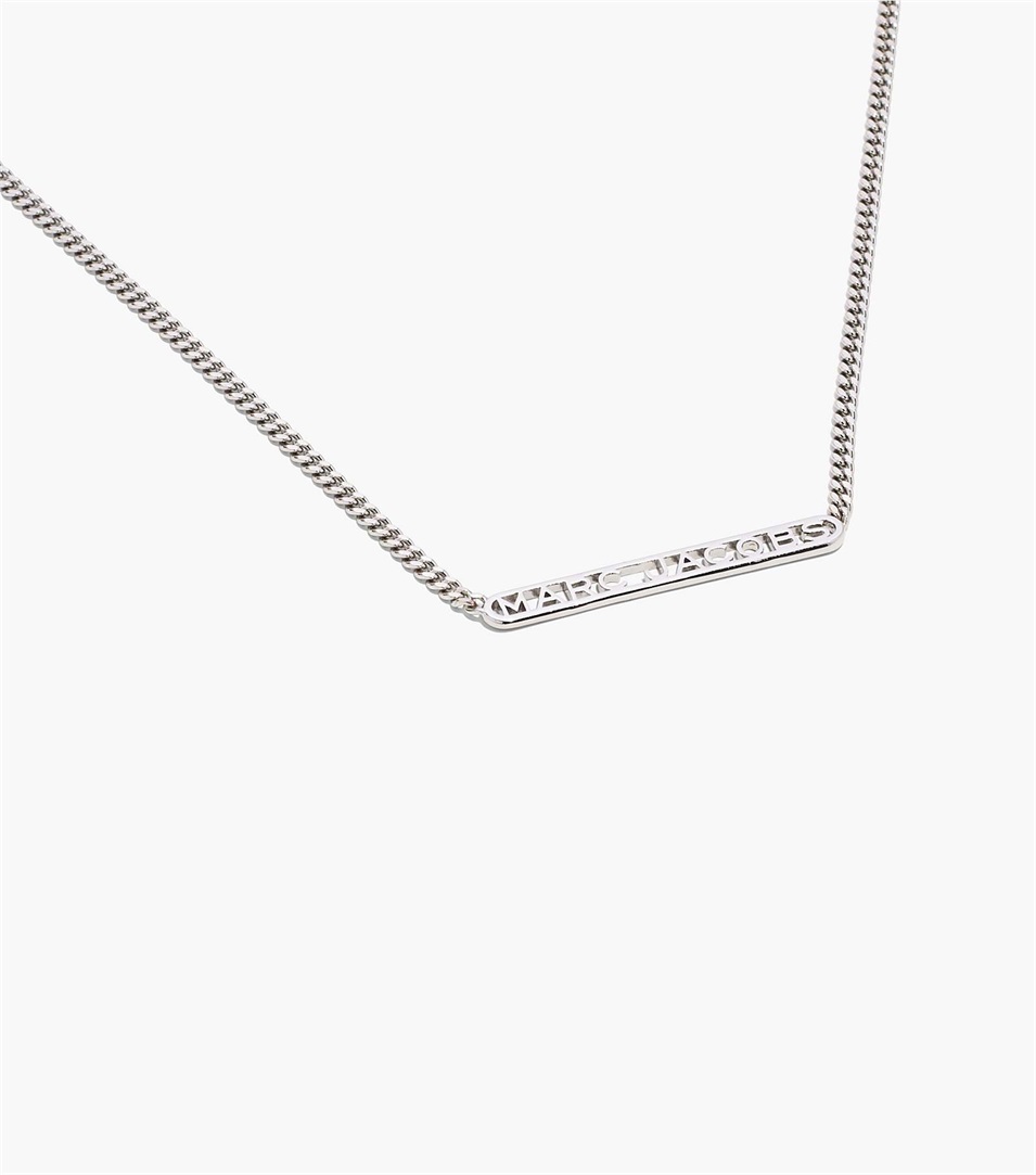 Joyería Marc Jacobs The Monogram Chain Mujer Plateadas | Peru-53041