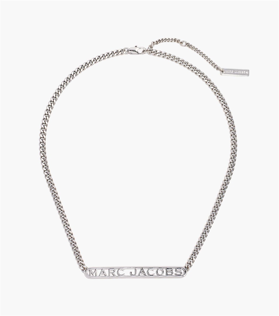 Joyería Marc Jacobs The Monogram Chain Mujer Plateadas | Peru-53041