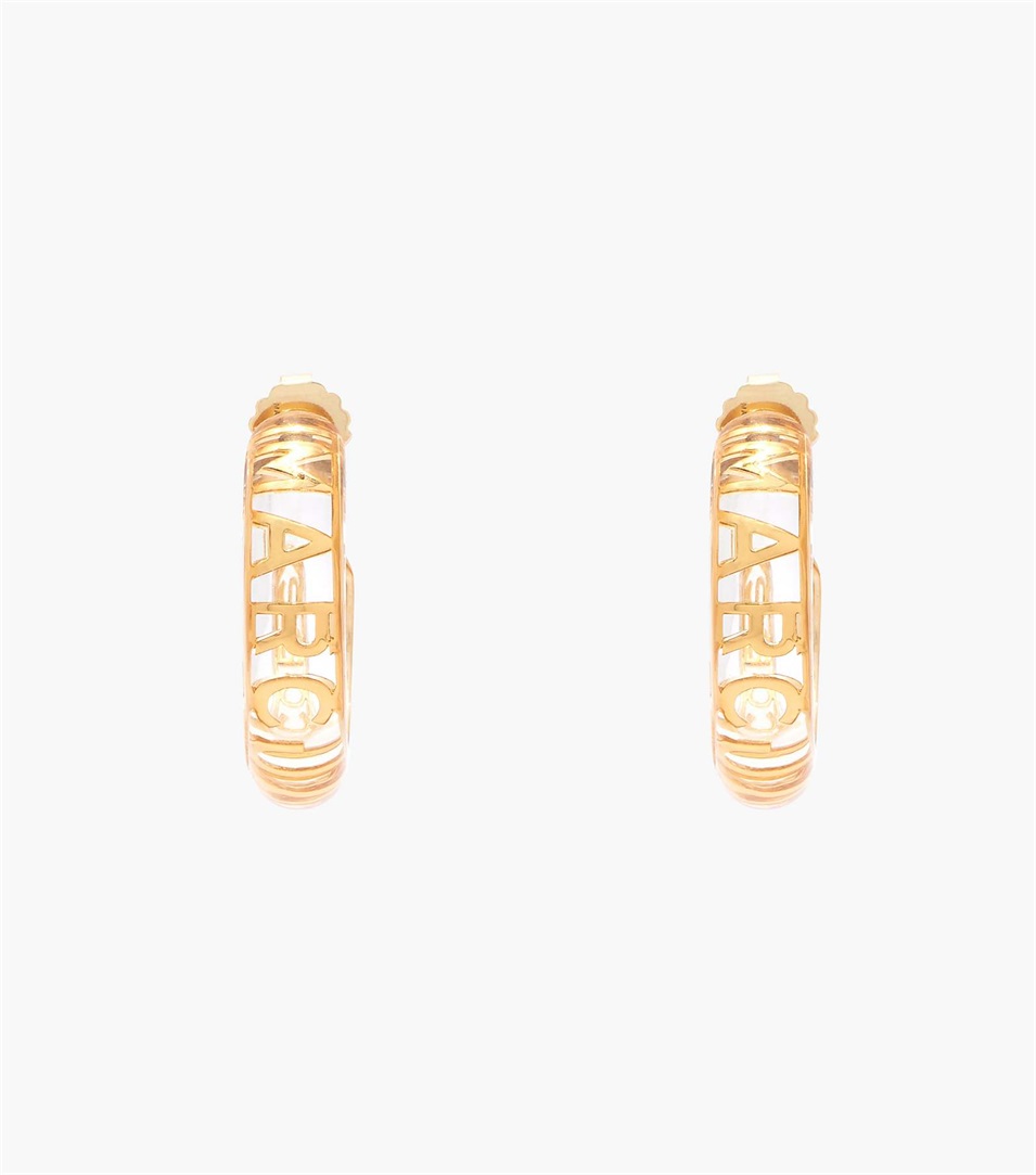 Joyería Marc Jacobs The Monogram Hoops Mujer Doradas | Peru-71380