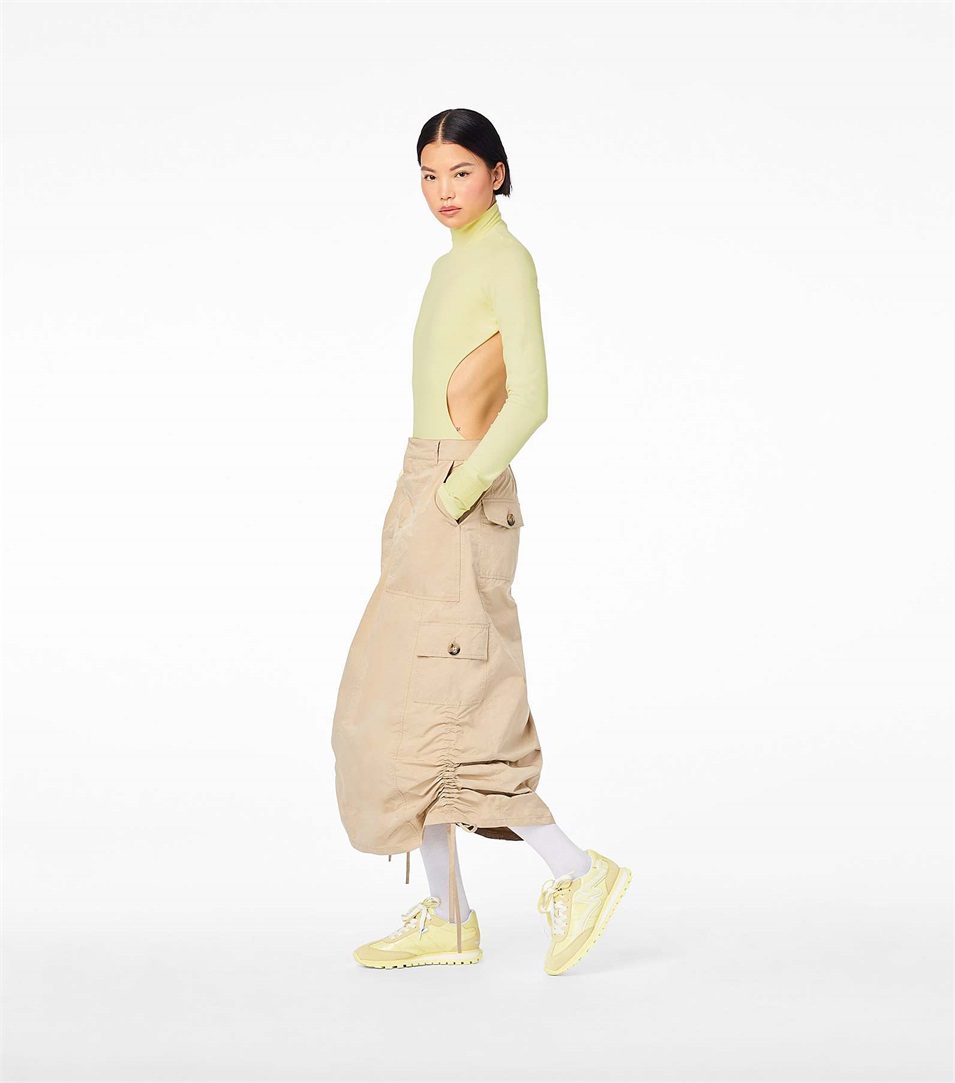 Pantalones Jogger Marc Jacobs The Croc-Embossed Mujer Amarillo | Peru-93214