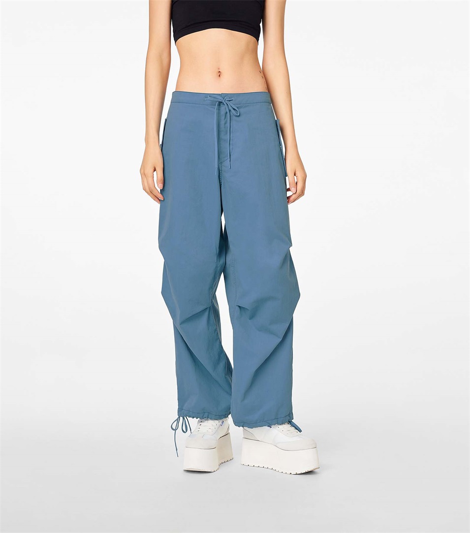 Pantalones Marc Jacobs The Baggy Drawstring Mujer Azules Gris | Peru-65123