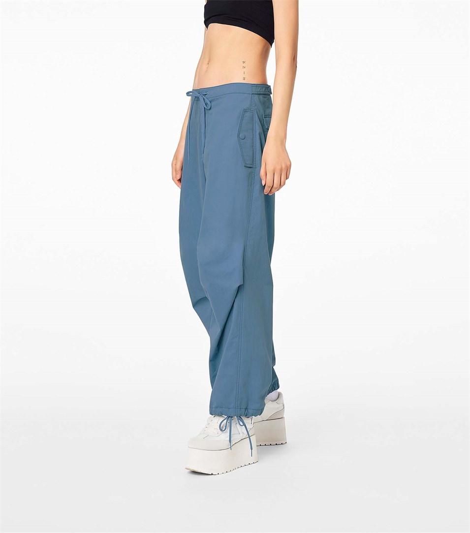 Pantalones Marc Jacobs The Baggy Drawstring Mujer Azules Gris | Peru-65123