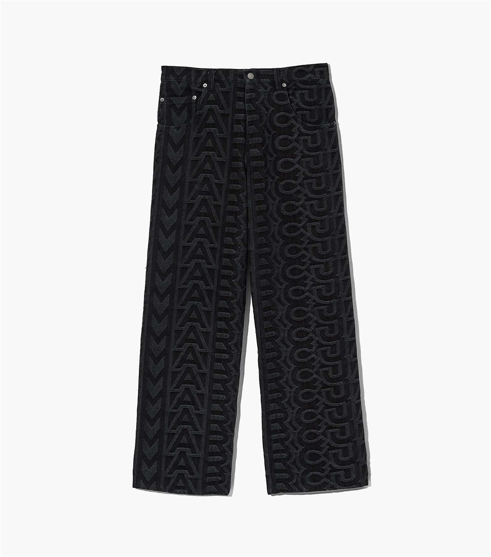 Pantalones Marc Jacobs The Monogram Denim Mujer Negras | Peru-78415