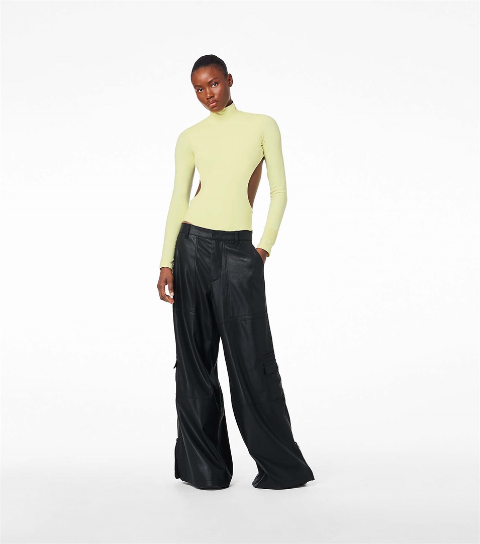 Pantalones Marc Jacobs The Wide Leg Cargo Mujer Negras Cobra | Peru-01628