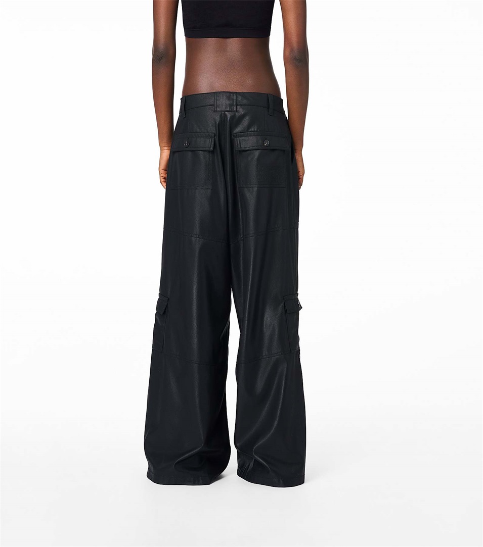 Pantalones Marc Jacobs The Wide Leg Cargo Mujer Negras Cobra | Peru-01628