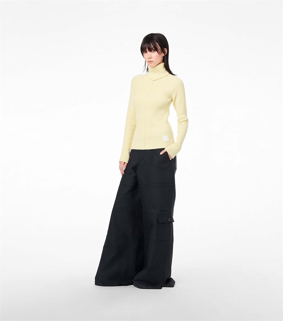 Pantalones Marc Jacobs The Wide Leg Cargo Mujer Negras | Peru-78539