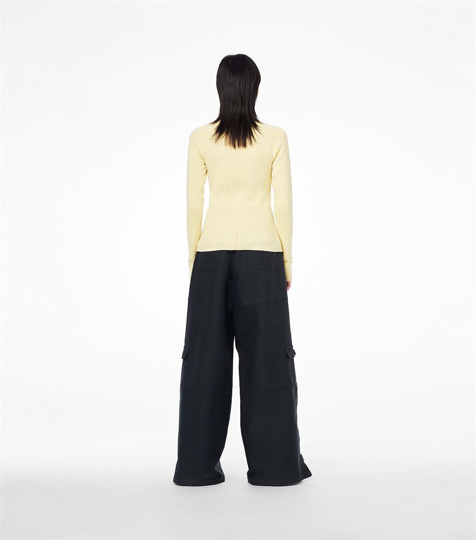 Pantalones Marc Jacobs The Wide Leg Cargo Mujer Negras | Peru-78539